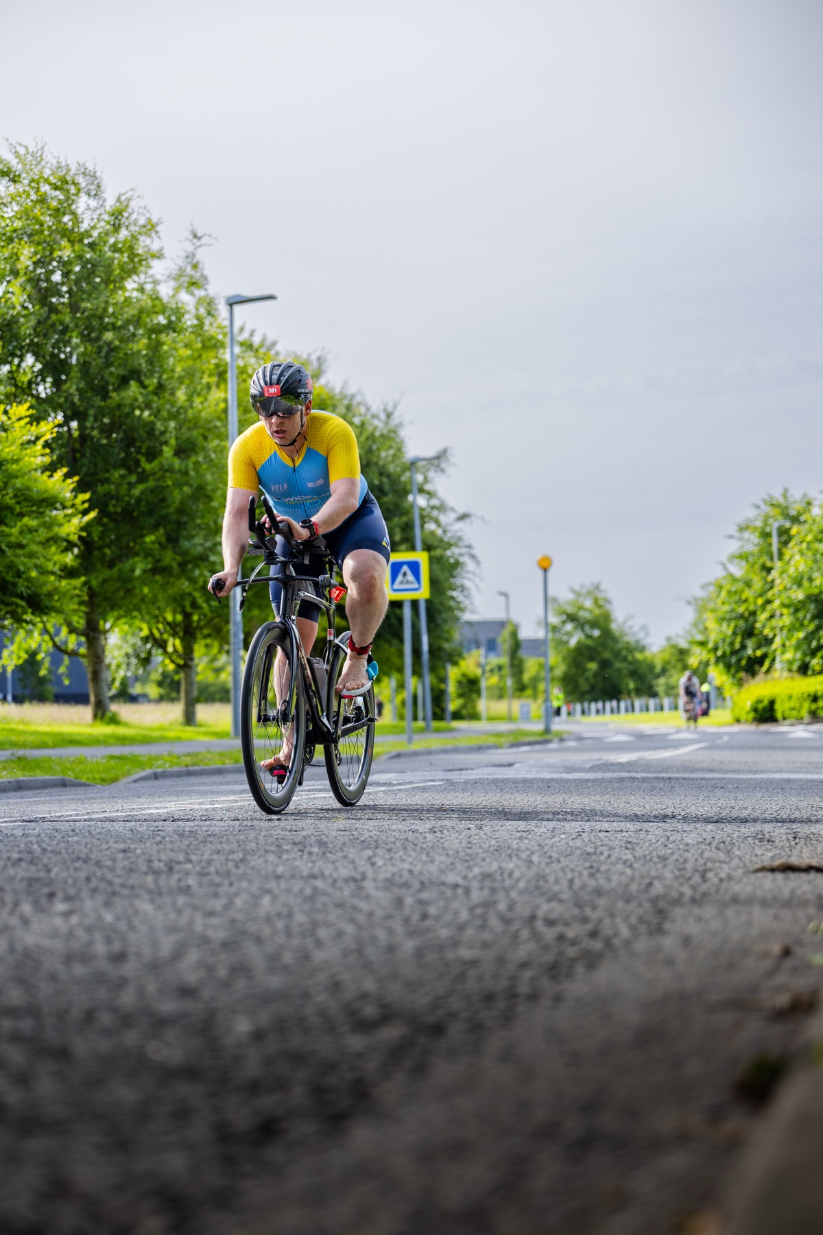 Cyclists racing on the Moycullen bike course